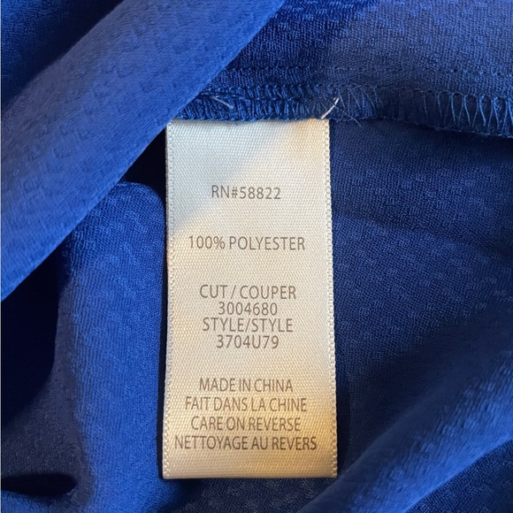 Max Studio Blue Ruffle Top - Picture 5 of 6